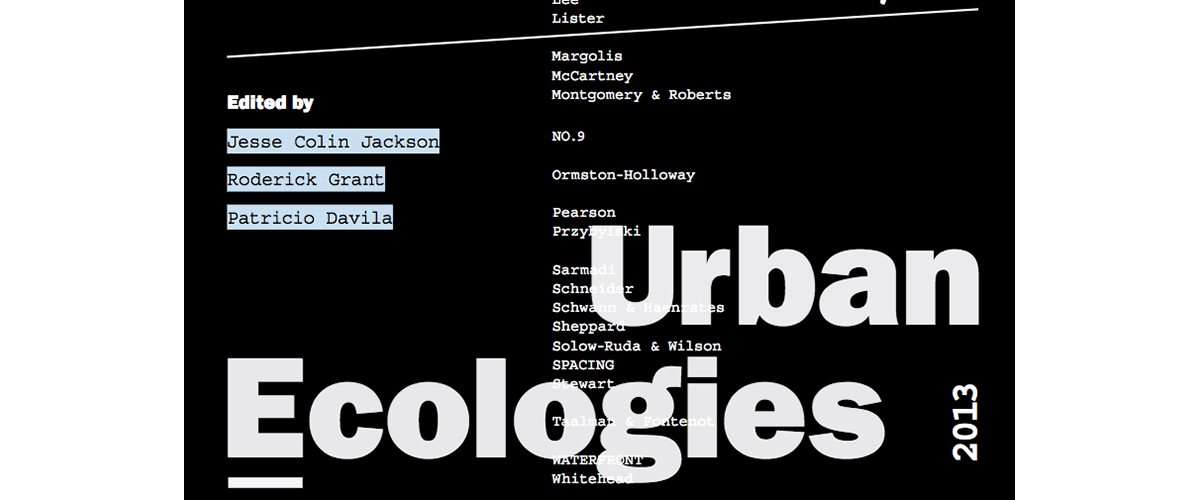 WSoA Faculty and Students Published in Urban Ecologies