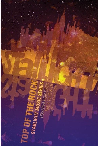 Title: Starlight Music Series Poster Designer: Alexia Cortez; Professor: Rebekah Albrecht