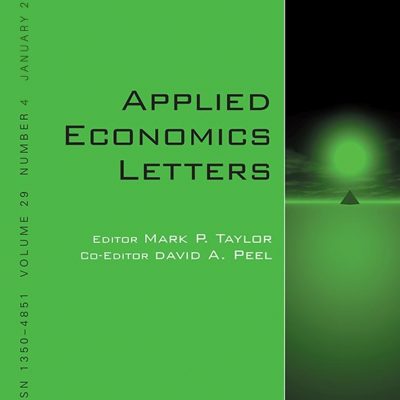 Dr. Yasuo Nishiyama Publishes in Applied Economics Letters