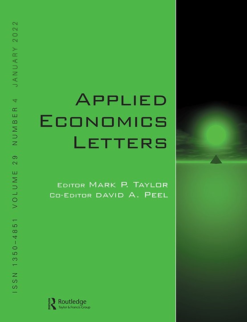 Dr. Yasuo Nishiyama Publishes in Applied Economics Letters Woodbury